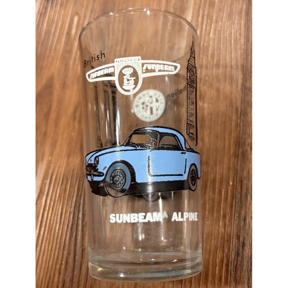 Sunbeam Alpine Alfa Romeo Glass Car British Italian Anchor Hocking VTG